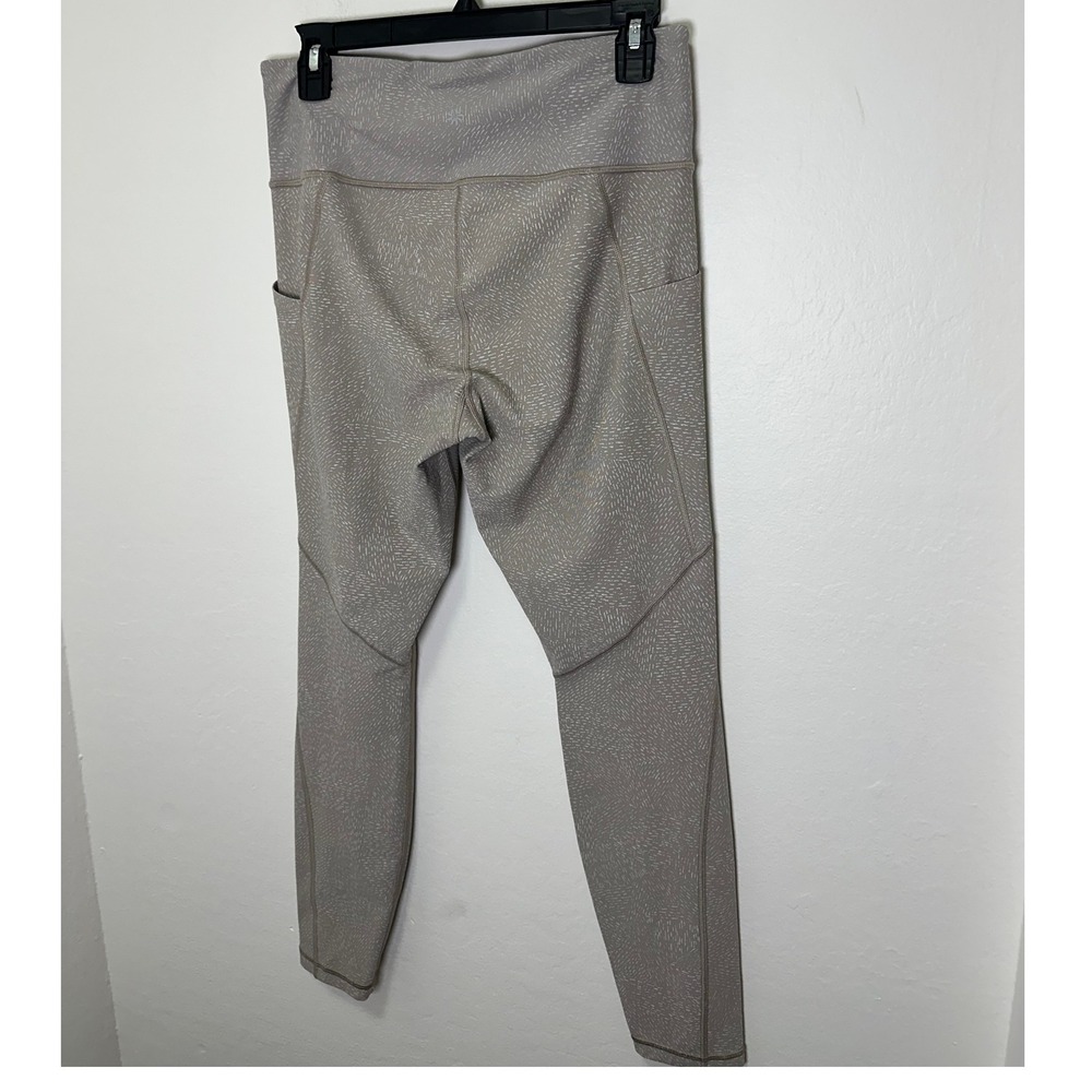 Athleta Salutation Stash Pocket Tight Women's Size M Taupe Patterned Leggings - Picture 8 of 8